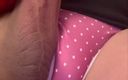 Panty freak: Pembe polka nokta külot oyunu ve boşalma