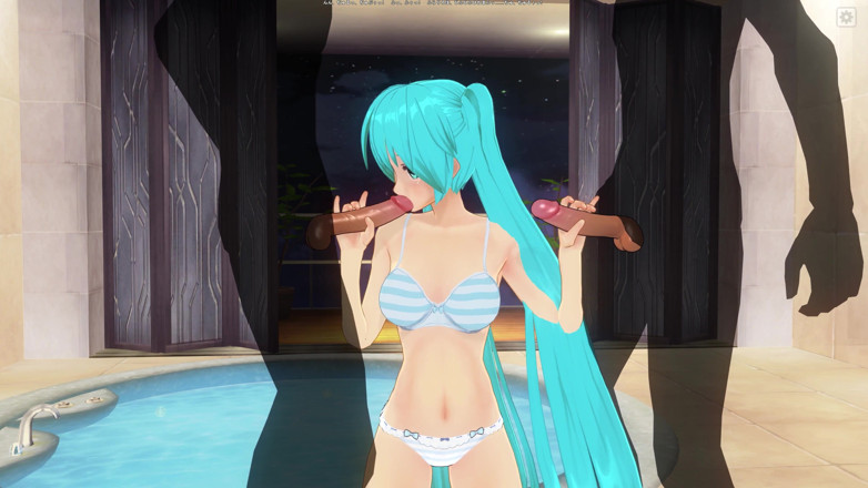 H3DC: HENTAI 3D. Miku thổi kèn đôi