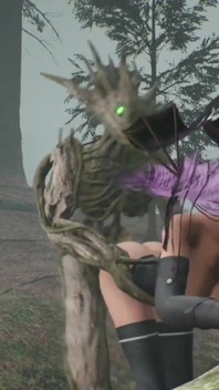Un monstre d'arbre baise une sorcière
