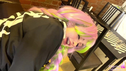 Flame Jade: Obanai Iguro passionate fucking Mitsuri Kanroji after the hunt
