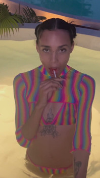 Wet Latina Teasing Me by the Pool