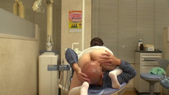 CherryBONBON: Elegante igienista dentale piegata da vicino