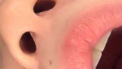 Intimate Close-up: Hikaru Akane’s Playful Tongue and Revealing Mouth Selfie!