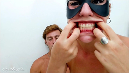April BigAss: Femdom lickinghis face