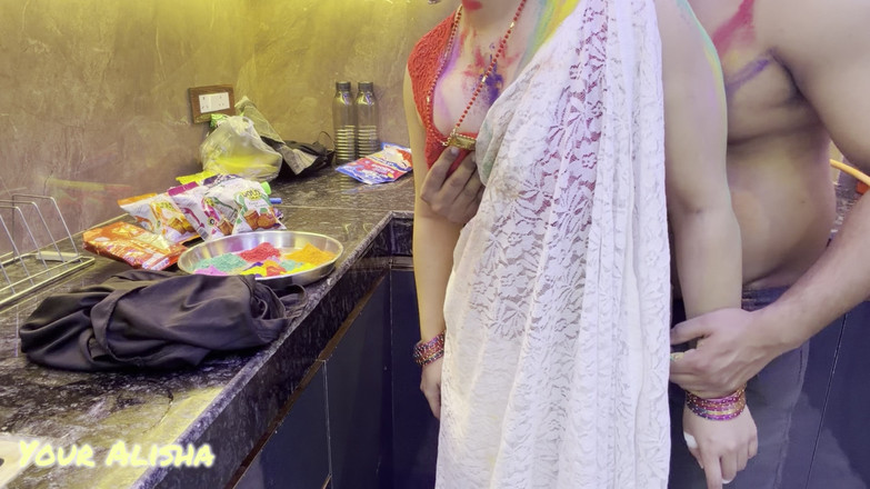 Your Alisha: Holi s Bhabhi a Měla skvělý čas s bhabhi celou noc