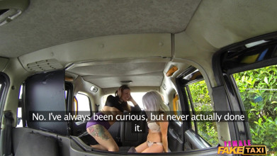 Female Fake Taxi - Busty Blonde Lu Elissa Licks Her First Pussy