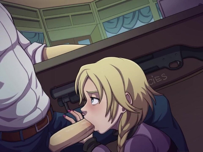 LoveSkySan69Real: Охотник на ведьм - часть 7 Сцены - шлюховатая библиотекарь делает минет под столом от LoveskySanhentai