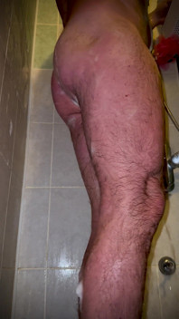 I'm Taking a Shower with a Chastity Belt on My Penis!