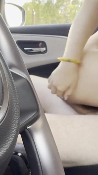 Romantic Car Sex with Asian Teen and Big Creampie