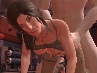 Wraith ward: Лара Крофт принимает гигантский член в задницу: Tomb Raider пародия