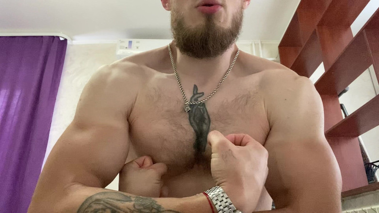 Hunky time: Worship My Muscles and Hairy Body
