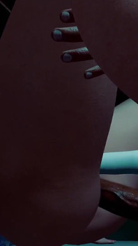 Gordita chica en doble penetración con una polla y un consolador | 3D porno