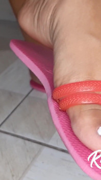 Latina Doing Self Foot Worship