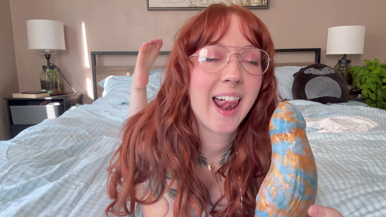luxury_slut: Tattooed Babe Wrecks Her Pussy with a Huge Bad Dragon