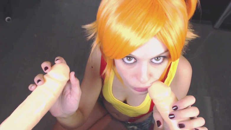 Candystart Videos: Misty Pokemon çifte oral seks. Yüz