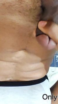 Huge Tits Tiny Dick Ladyboy Fuck and Cum Try to Cum on Own Face
