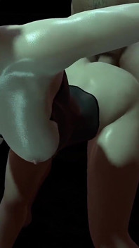 Yeşil saçlı ateşli kız arkadan sikiliyor: 3 boyutlu porno