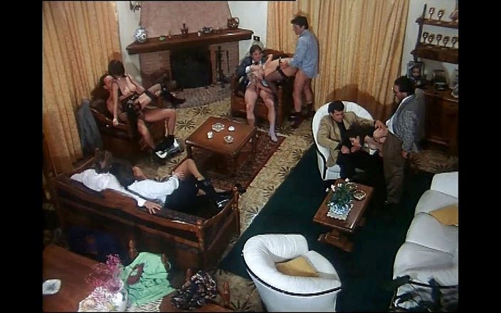Rocco Siffredi 35mm: Hot nasty vintage orgy