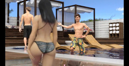 Dirty GamesXxX: リサ:2人のセクシーな女の子とのプールパーティーep.21