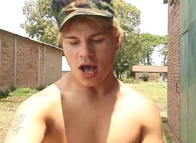 Bareback TV: Hot missionary gay soldier ready to be fucked