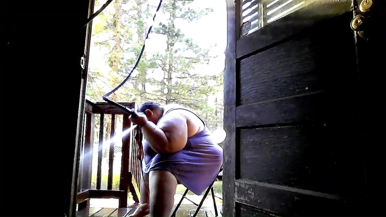 Mistress_T_FD_GD: Showering in the Water Hose. Pt 3