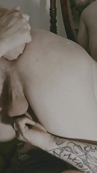 Tatianal Pisses Into Her Guy's Gaping Asshole After Shoving a Huge Dildo Inside Him.