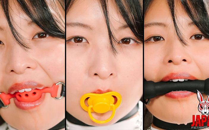 Japan Fetish Fusion: 束缚和口水：tsugumi matsuzaka从她堵嘴里滴下唾液