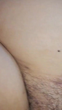WildEnglishBBW BBC rubbing his cock on my hairy pussy creampie