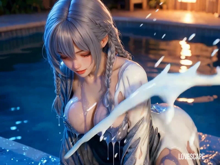 Lovescape: Une bombe à lait l’exhibe sous la douche