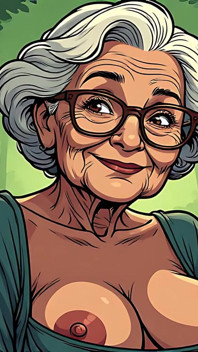 Topless Cartoon Grannies