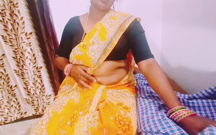 Telugu Honey Lips: Indiska Saree styvmamma och styvson hardcore knullar Telugu smutsiga samtal.
