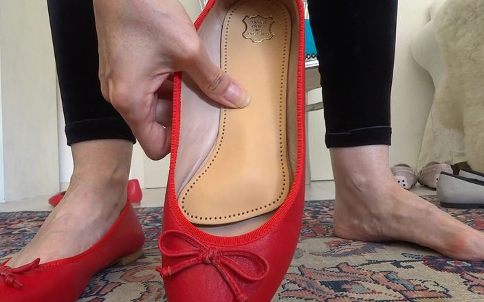 Lady Victoria Valente: Inlegzolen zolen fetisj ballerina schoenen en loafers
