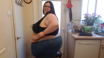 SSBBWLadyBrads: SSBBW tries on new bikinis fat belly ass