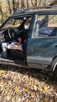 I Spied on a Straight Guy While He Was Jerking off His Huge Penis in the Car and Gave Him a Hand Job.