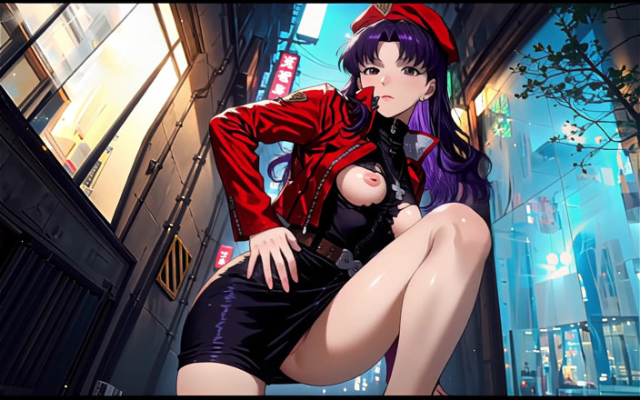 Digital Fantasy: 美丽的黑发乱搞她的假阳具