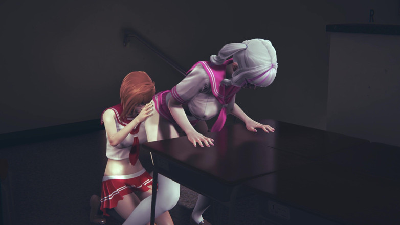 Waifu club 3D: Redhead girlfriend licks pussy classmate