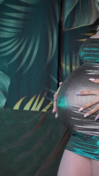 Pregnant in Tight Dress