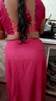 Neighbour Took Video When Wife Cooking in Blouse
