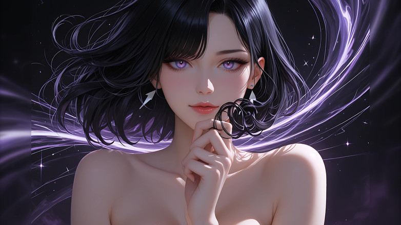 LustRender: Lustrenderスライドショー:ヌード神秘魔法使いトランスの渦巻く呪文 - AI動画