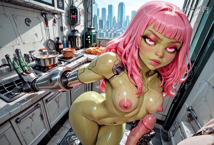 DreamDealer: Alyxa, kosmitka bogini, pokazuje cybermieście - wygenerowana Ai