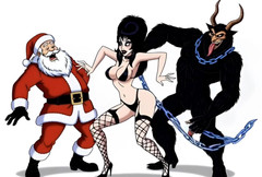 Octopussy Lovers Club: Krampus masukin butt plug ke dalam elvira, nyonya kegelapan pantatnya,...