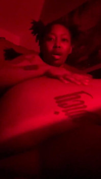 Ebony Girl Solo Masturbation and Dildo Fun