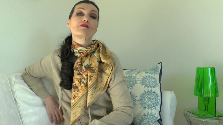 Lady Victoria Valente: Noste hedvábný šátek a masturbujte přede mnou, Lady Victoria Valente