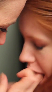 Horny lesbian blondes have hardcore fuck session on their desk at work