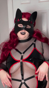 Slutty BBW Kitty Fucks Pussy and Paddles Ass
