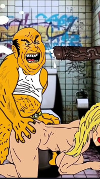 Esposa blanca chupa una gran polla negra en baño público sucio Esposa da mamada bbc en el gloryhole