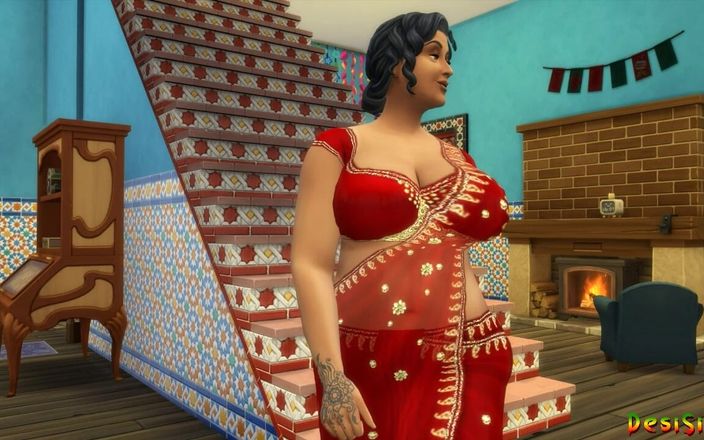 Desi Sims: असंतुष्ट भारतीय पति नवविवाहित बहू को चोदता है