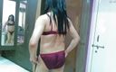 Cute &amp; Nude Crossdresser: Cô gái mặc quần lót xuyên thấu nóng bỏng trong...