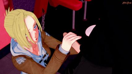 Hentai Smash: Annie călărește pula lui Eren Yeager apoi are parte de...