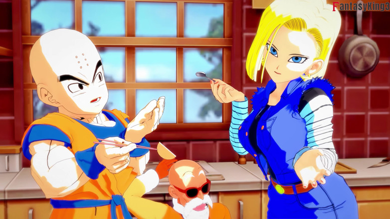 Fantasy king: Kame Roshi oferece ajuda ao Android 18 em troca de um...